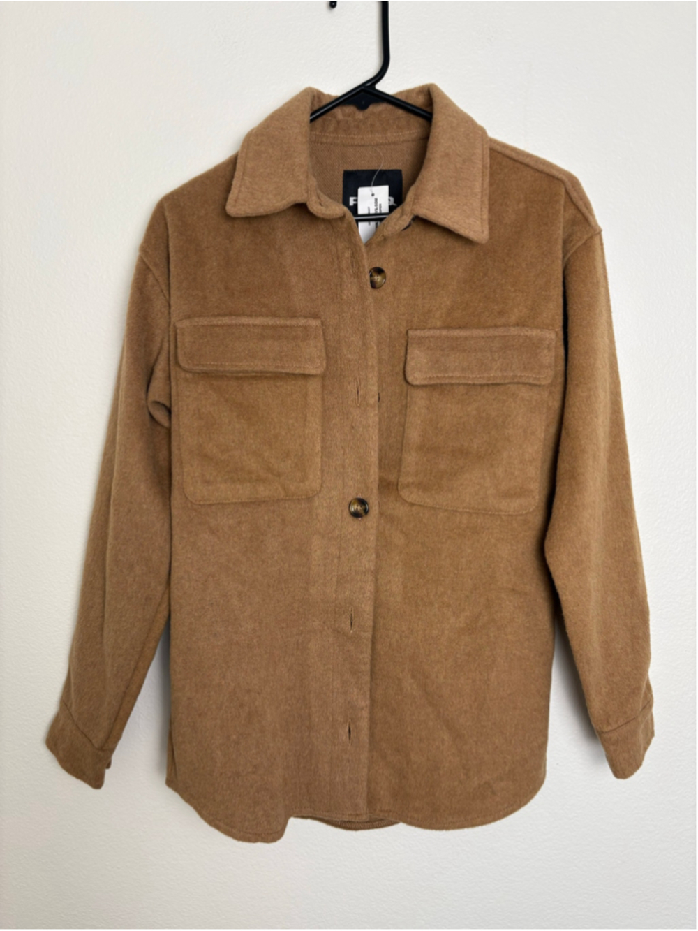 RSQ Teddy Style Shacket Size XS Camel Brown